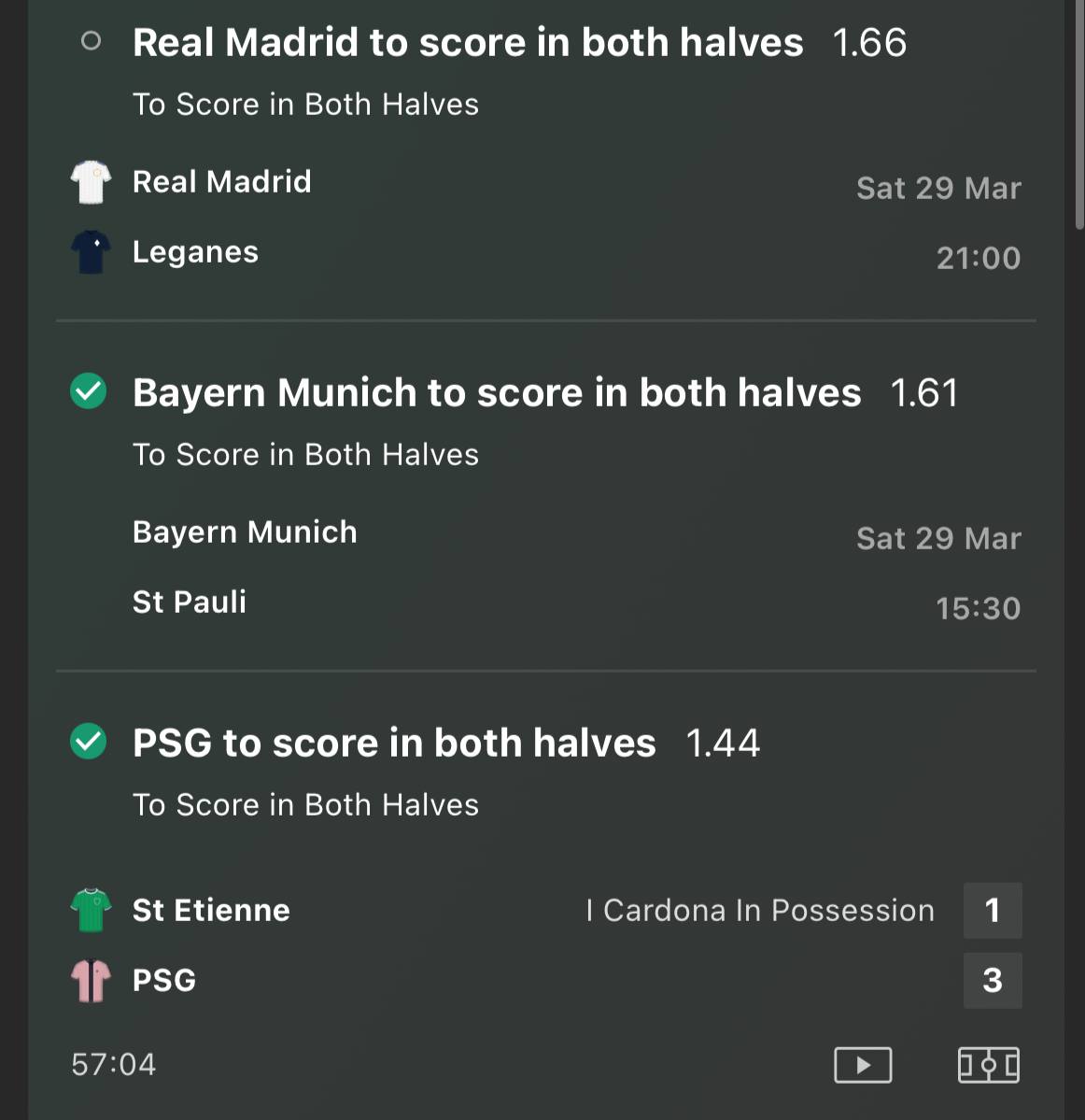 rit3489's tweet image. My cashout is £900 to win £1500
If this wins I'll give a free £100 bet to 3 people who like this post
To enter
❤️ like, retweet and follow @rit3489
Join my telegram group t.me/+VZh3WBo0qtY5Z…