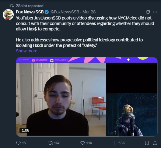 if you are following or retweeting this account you are just a stupid person full stop.  they made the account 4 days ago, have a bluecheck, and say "follow me" under every post.  they are here to profit off of hax's death by stoking division and you are helping them do it.