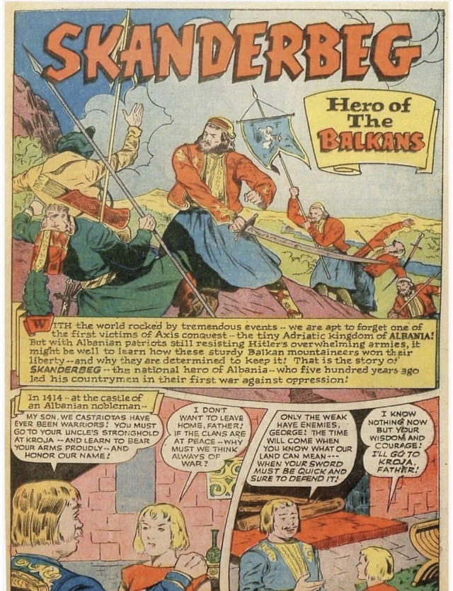 Skanderbeg Comic Book: "Hero of the Balkans", 1955