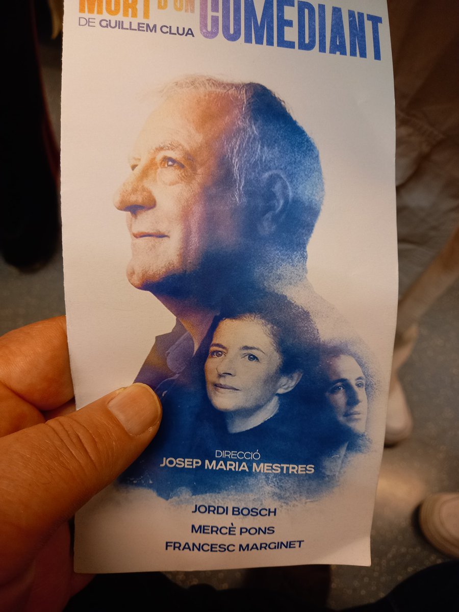 jmllg's tweet photo. Un text genial i una gran interpretació de Jordi Bosch, Mercè Pons i Francesc Marginet #MortDunComediant 👏👏 @Teatre_Romea #postfuncio https://t.co/nixcBxQjqs