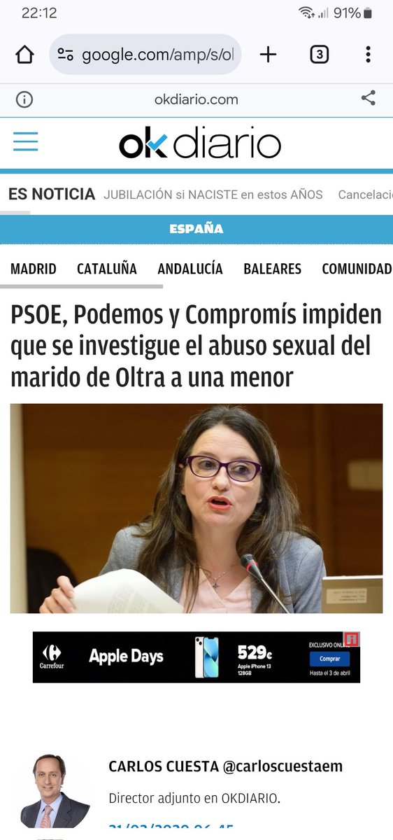 Hay que creer a todas las mujeres.

Salvo si eres la menor del caso Oltra.
