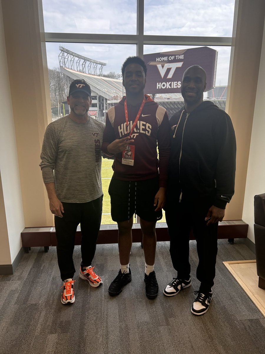 It was a pleasure being back in Blacksburg.I had great time today !! <a href="/CoachPryVT/">Brent Pry</a> <a href="/Coach_Adibi/">Xavier Adibi</a>