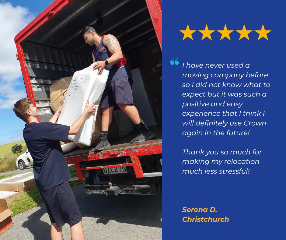 CrownReloNZ's tweet image. We love it when our customers share their moving journey with us!
Read more here: crownrelo.co.nz/about-us/revie…

#CustomerReviewsCrown #CrownReloNZReviews #MovingTestimony #BestNZMovers