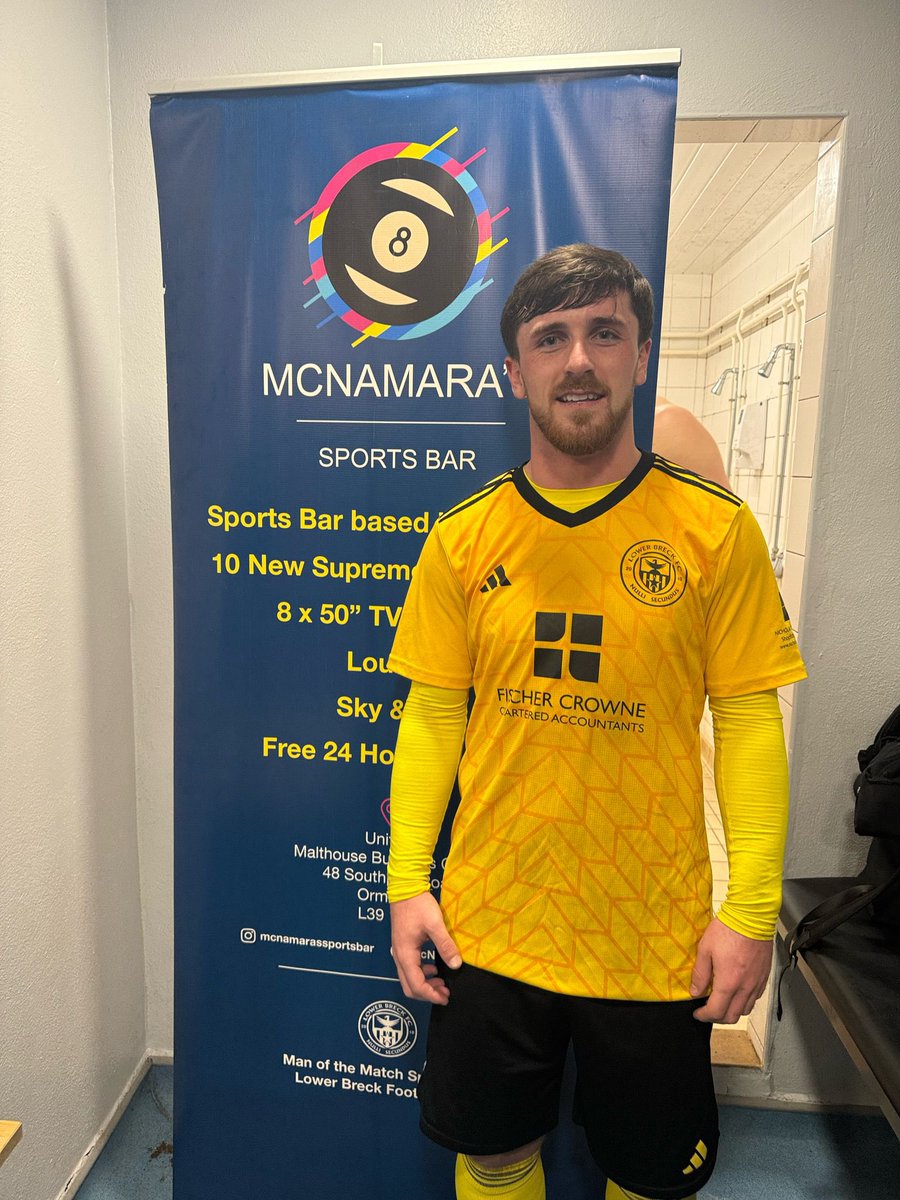 The McNamara Sports Bar MOM went to <a href="/samburns70/">sam burns</a>…Been some month for Sam with 8 goals and 5 MOM’s from opponents…Second half Sam, <a href="/ElliottHughes11/">Elliott</a> &amp; <a href="/danlowey03/">Daniel Lowey</a> were outstanding down the left…👏🏻👏🏻