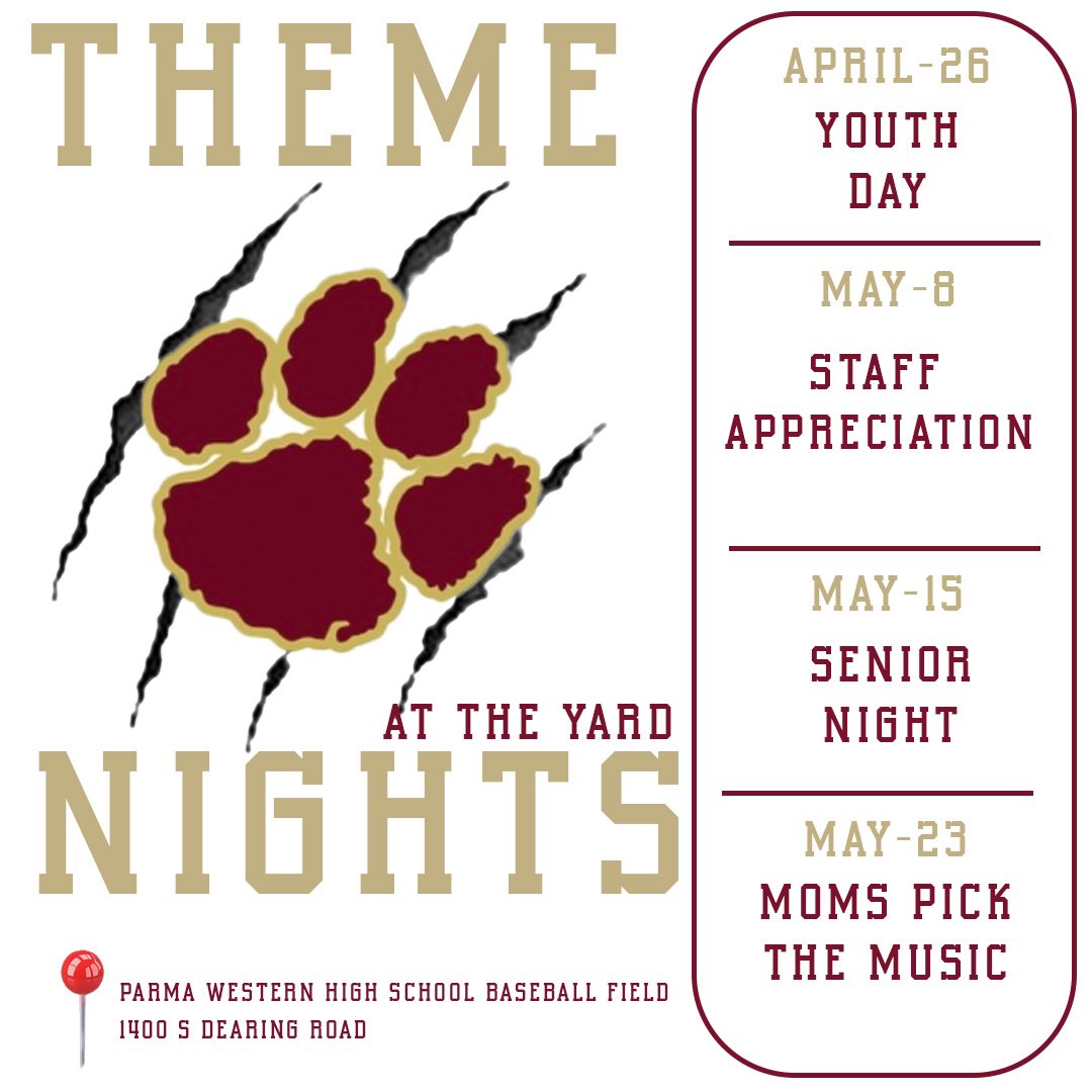 Western Baseball Theme Nights!  These Will Be A Blast. More Info On Youth Day Will Be Delivered As We Get Closer To Date.