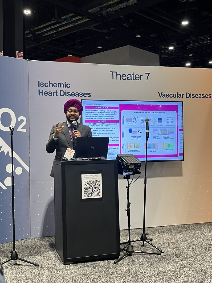 Arya Aminorroaya (@aryaaminorroaya) on Twitter photo 📣Happening now!
<a href="/LovedeepDhingra/">Lovedeep Dhingra</a> presenting his fantastic work on detecting occlusive MI using ECG images!
<a href="/cards_lab/">CarDS Lab</a> <a href="/rohan_khera/">Rohan Khera</a> <a href="/VasishtSumukh/">Sumukh Vasisht Shankar</a>
#ACC25 📣Happening now!
<a href="/LovedeepDhingra/">Lovedeep Dhingra</a> presenting his fantastic work on detecting occlusive MI using ECG images!
<a href="/cards_lab/">CarDS Lab</a> <a href="/rohan_khera/">Rohan Khera</a> <a href="/VasishtSumukh/">Sumukh Vasisht Shankar</a>
#ACC25