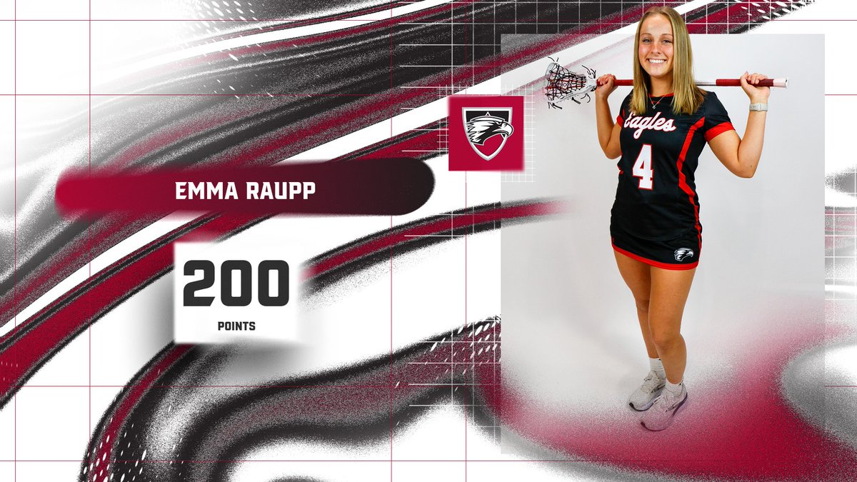 The <a href="/EC_WLAX/">Edgewood College Women's Lacrosse</a> Career Points leader <a href="/emma_raupp/">Emma Raupp</a> is the first Eagle to 200 points!