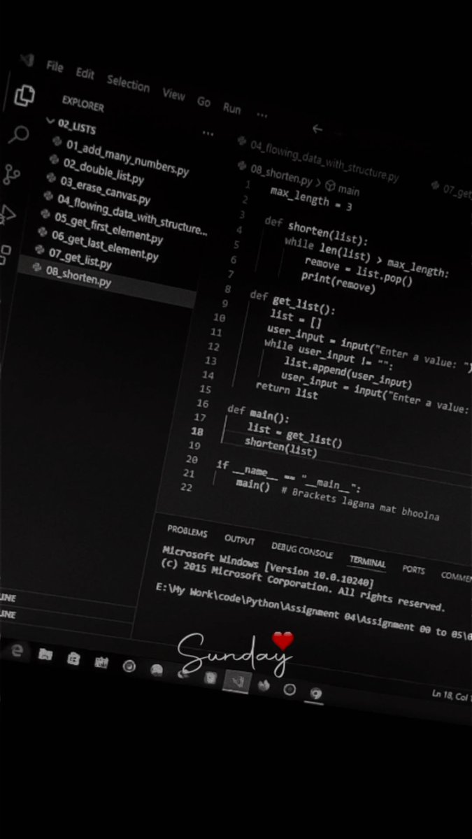 Maryam_Tamkinat's tweet photo. Today's Late Night Tasks:
๐ฏLearned to manipulate lists in Python ๐๏ธ
๐ฏSolved tricky problems ๐ป
๐ฏImprove logic building daily ๐ง
Small steps, big impact ๐ช๐
#CodingJourney #RamadanCodingNights #LearnToCode #Python #GIAIC https://t.co/8abschORev