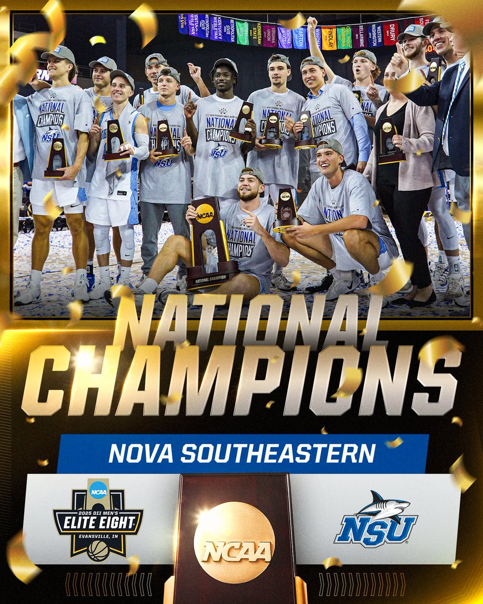 NCAA Division II (@ncaadii) on Twitter photo BACK LIKE THEY NEVER LEFT💍💍
<a href="/NSU_MBasketball/">NSU Men’s Basketball</a> has won the #D2MBB National Championship for the second time in the last three years!
#MEliteEight BACK LIKE THEY NEVER LEFT💍💍
<a href="/NSU_MBasketball/">NSU Men’s Basketball</a> has won the #D2MBB National Championship for the second time in the last three years!
#MEliteEight
