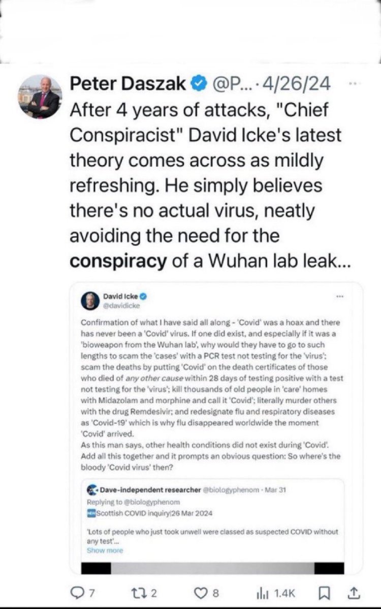 carl_jurassic's tweet image. He listens to the #ProjectPanda crowd.

If there was no GOF, there’s no crime…and Daszak and friends get off scot free.

There appears to be an effort to erase the crime and /provide an alibi - and Daszak is amused by it.