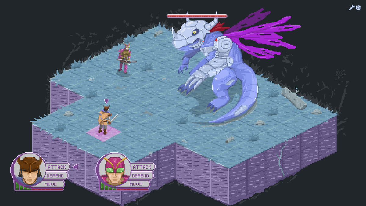 CaioMarcelPixel's tweet photo. Digital Monster Hunter: Tactics. Or something like that. Isometric pixel art practice. #Digimon #Aseprite #PixelArt #ドット絵 #ピクセルアート #픽셀아트 #BRArt  #DigitalArt #ArteDigital #Isometric #indieGame #GameDev #Mockup #デジモン #디지몬 #メタルグレイモン #MetalGreymon #MH https://t.co/MeTnFGU2ya