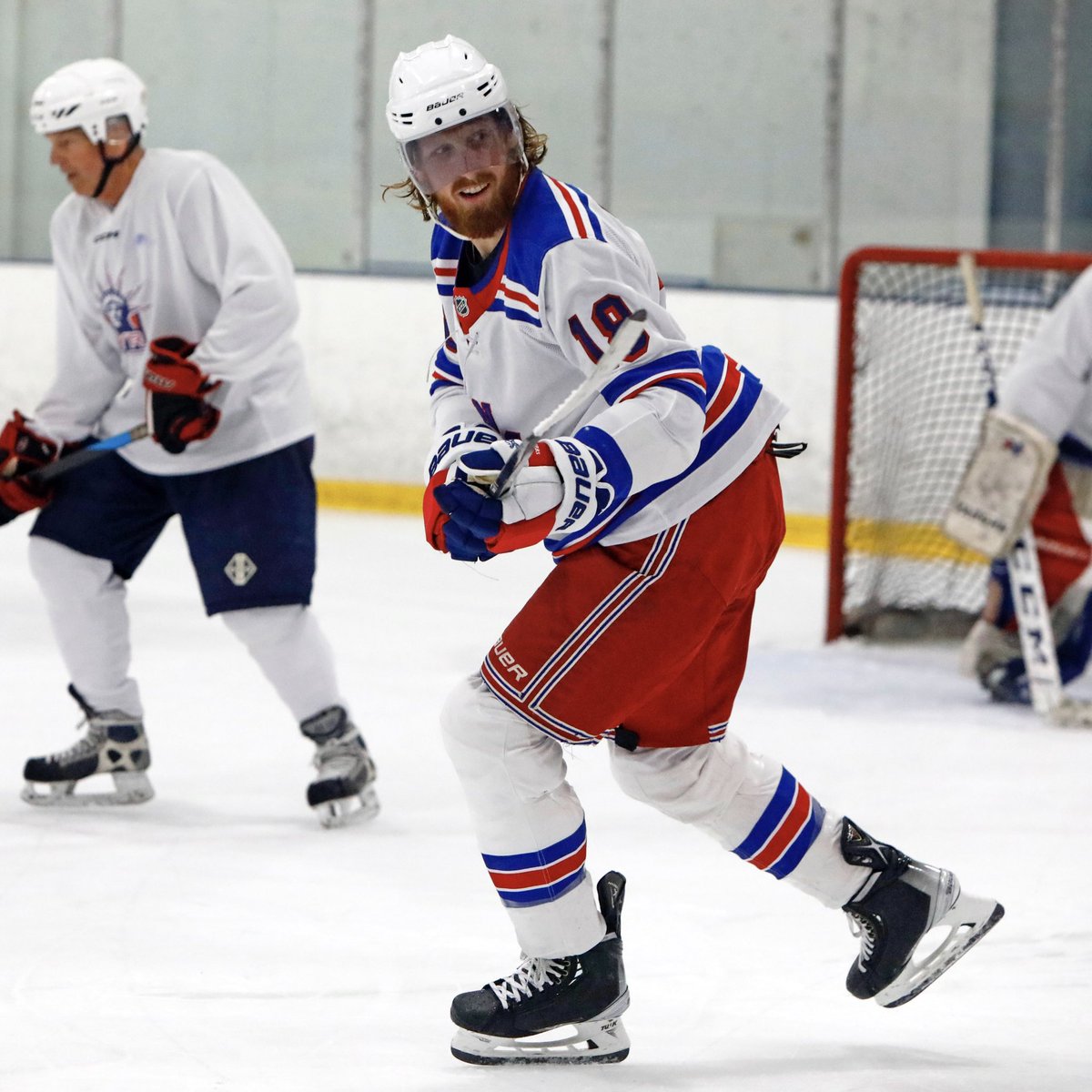 NYRangers's tweet photo. 12 hours of hockey for a great cause. 💙❤️

Today we hosted the first annual 12 Hour Hockey Challenge in support of @gardenofdreams with #NYR alumni Adam Graves, Brian Boyle + more! https://t.co/tgBpXG79WJ