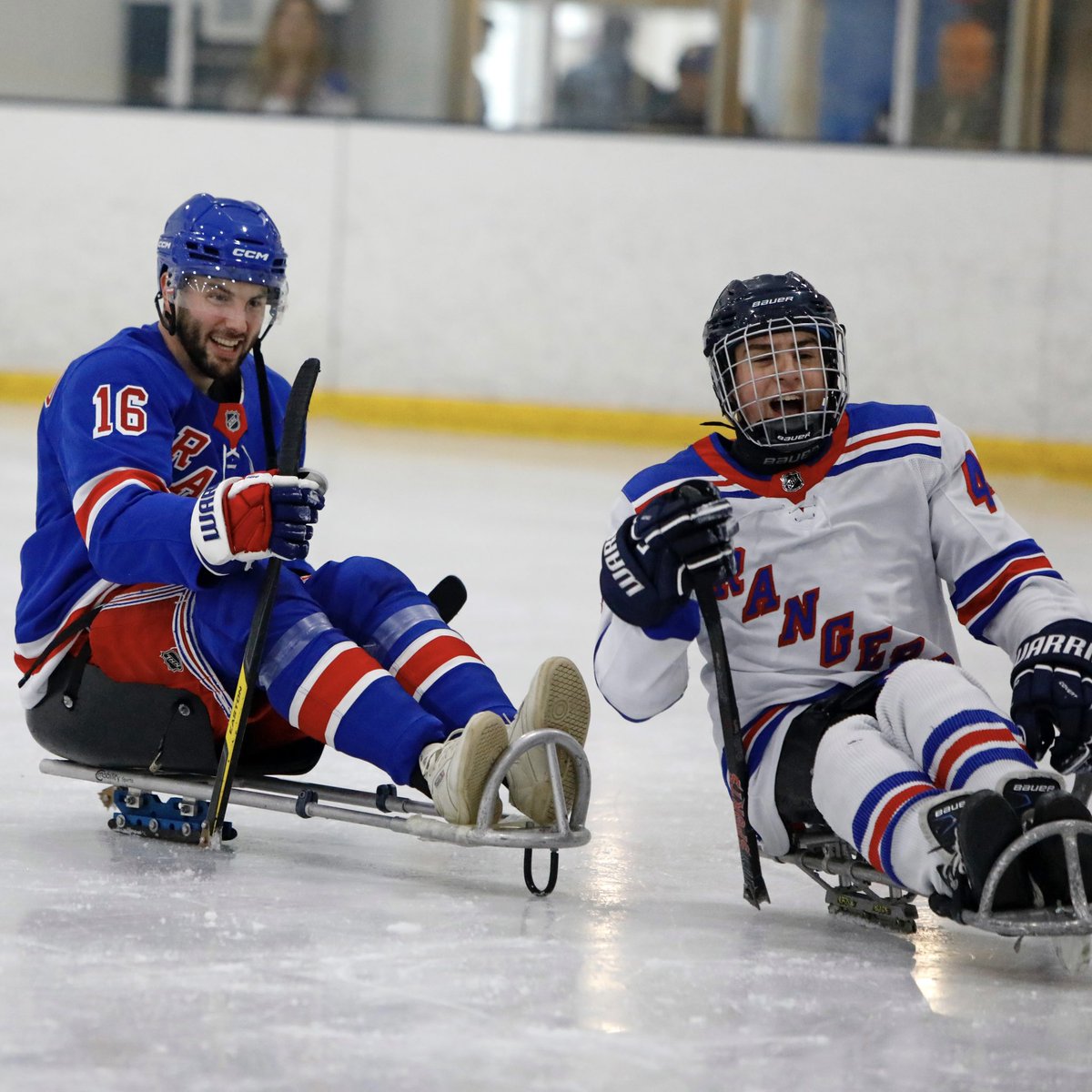 NYRangers's tweet photo. 12 hours of hockey for a great cause. 💙❤️

Today we hosted the first annual 12 Hour Hockey Challenge in support of @gardenofdreams with #NYR alumni Adam Graves, Brian Boyle + more! https://t.co/tgBpXG79WJ