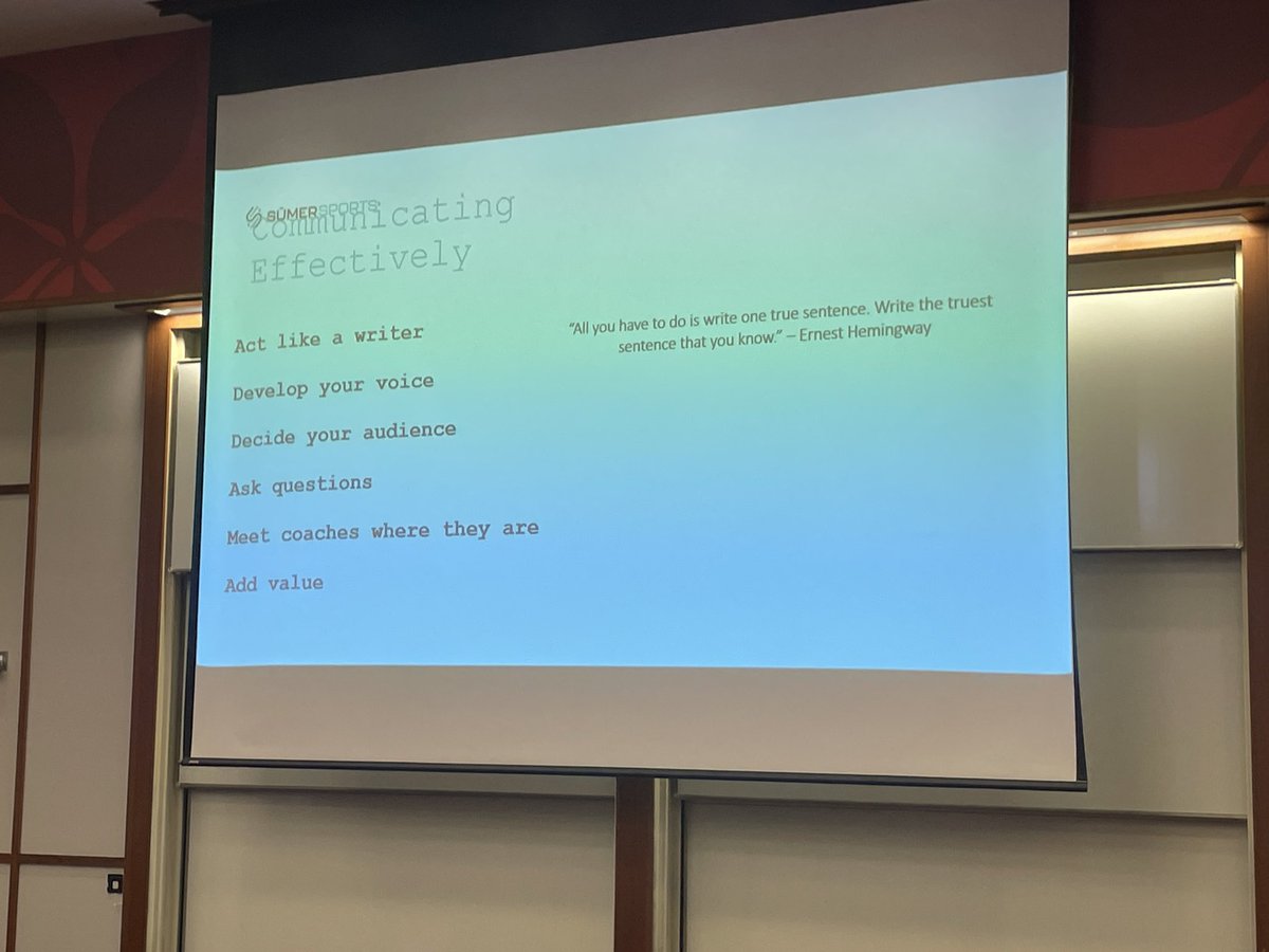 OSU_SAA's tweet photo. Our final guest of the day: Keynote speaker Parker Fleming! Parker speaks on his very unique rise to becoming a data scientist @SumerSports. Thanks so much to @statsowar for all his insights and advice for our students ready to break into the industry! https://t.co/1oYRW5UiRN