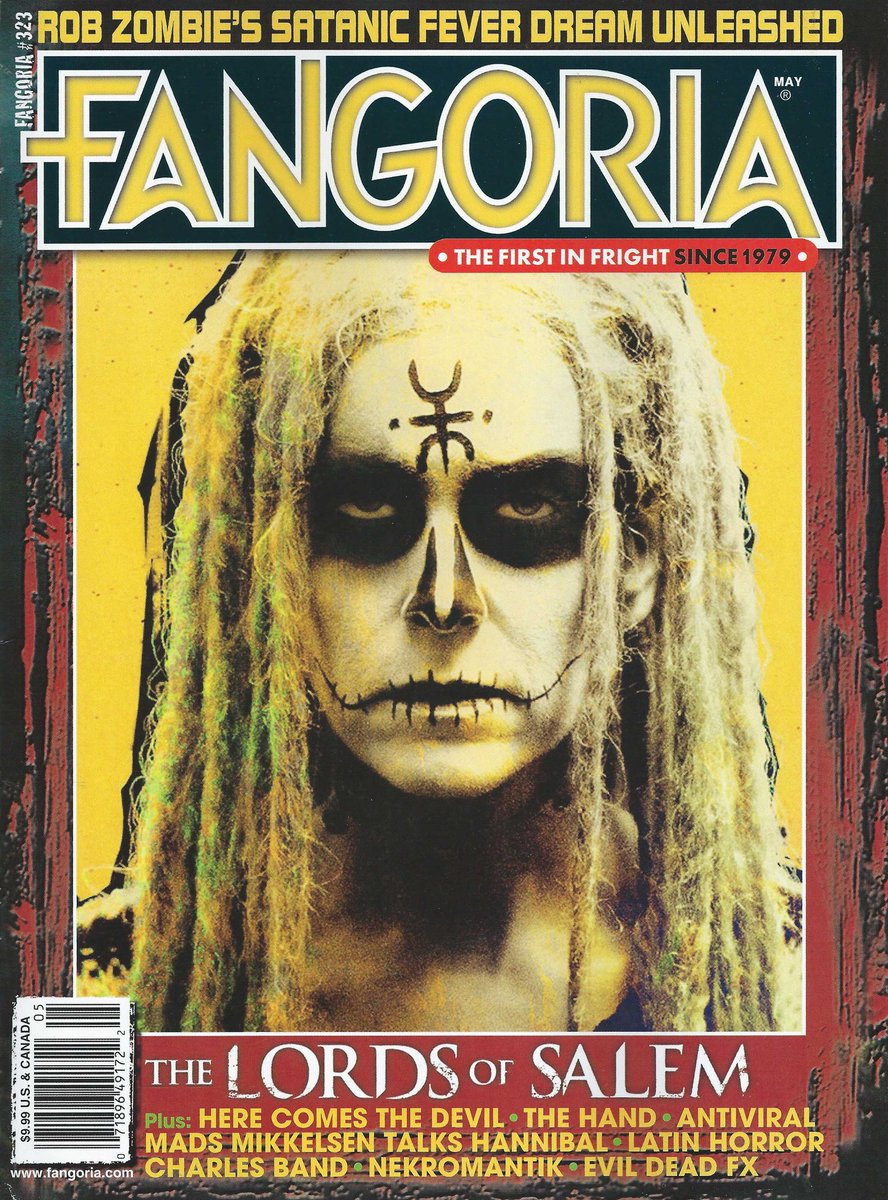 EugWSerra's tweet image. On April 19, 2013, The Lords of Salem was released! #TheLordsOfSalem #RobZombie #SheriMoonZombie #BruceDavison #JeffDanielPhillips
#KenForee #PatriciaQuinn
#DeeWallace #MaríaConchitaAlonso
#JudyGeeson #MegFoster #Fangoria #Fangoria323