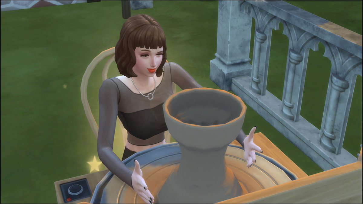 bartley_sims4's tweet photo. 本日の仕事終わりは #陶芸 を頑張りたいと思います！
新しいパック試してみたかったんですよね～
#スモールビジネス も少しは興味あるけど、まずは #警官 としてのレベルをMAXにしたいので今はお預けです^^
ちなみに陶芸のスキルは一晩だけじゃMAXにできませんでした…
#Sims4 #シムズ4 https://t.co/meFfJEI3CR
