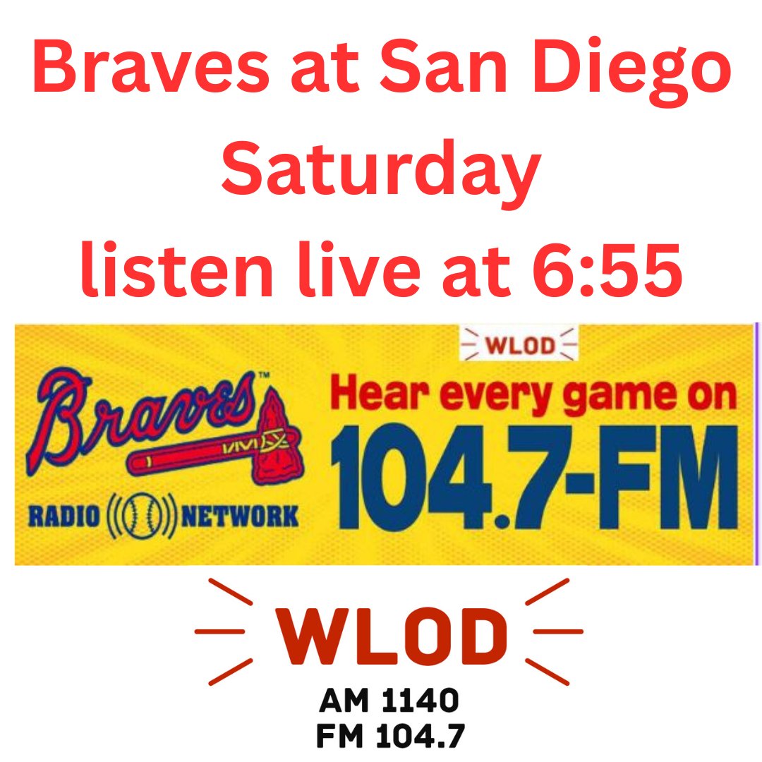 ©RedskinRadio (@redskinradio) on Twitter photo Follow the Braves all season on WLOD! Follow the Braves all season on WLOD!