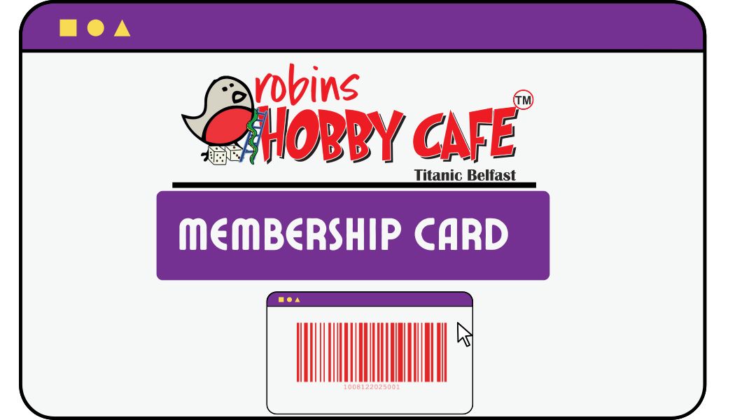 Ahead of the opening of our new Robins Hobby Cafe, we are creating our digital membership card which will allow you to collect points everytime you make a purchase in Robins.
Your points can be used to gain discounts, entry to special events and a number of special offers. the