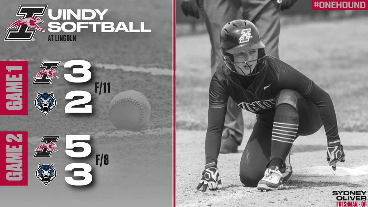 UIndySoftball's tweet photo. 🥎 FINAL SCORES 🥎

✌️ extra-inning games, ✌️ dubs

#ONEHOUND https://t.co/RUkEgKYs8z
