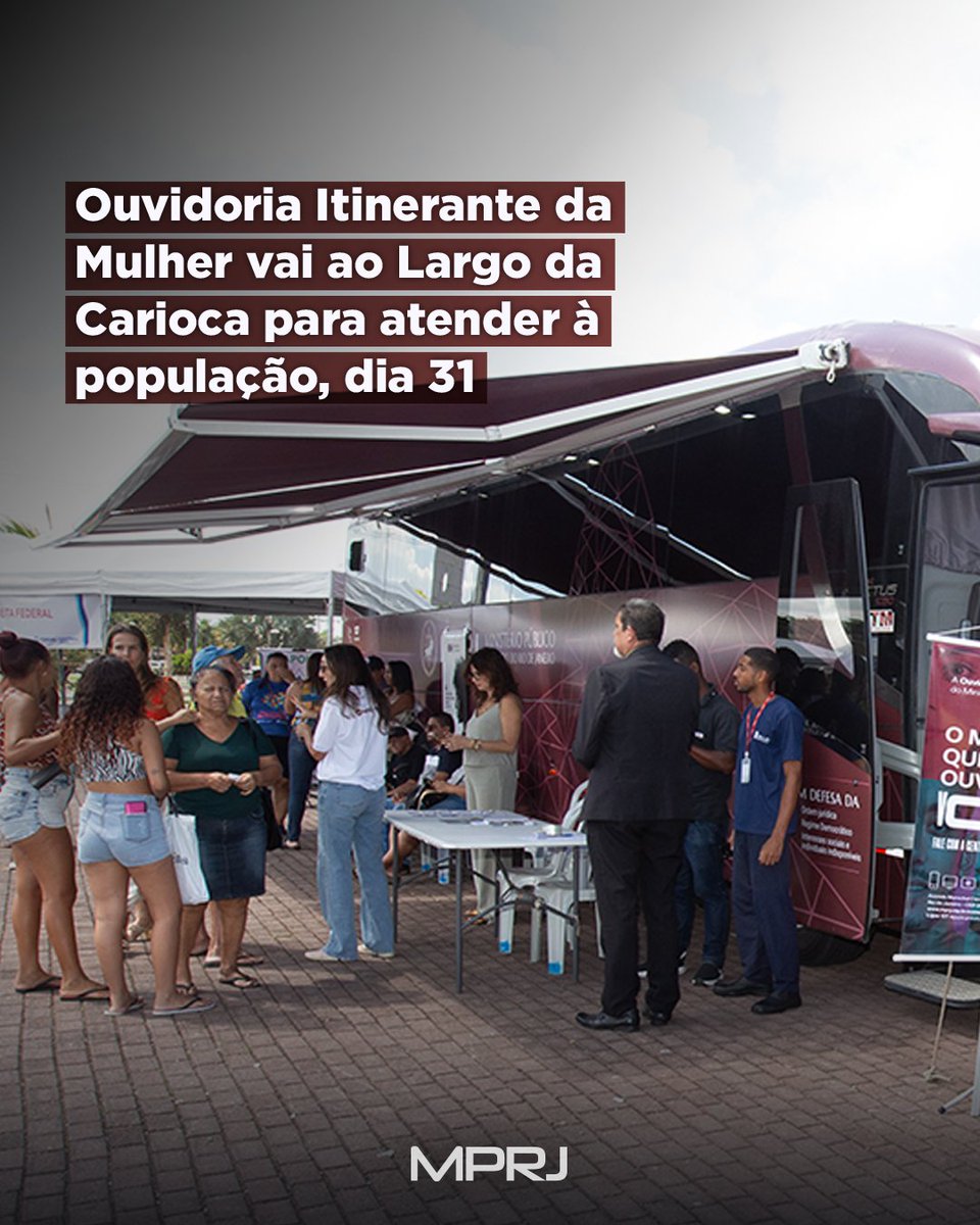 MP_RJ's tweet image. 📢A OUVIDORIA ITINERANTE DA MULHER ESTARÁ NO LARGO DA CARIOCA, CENTRO DO RIO,  NESTA SEGUNDA (31/03)! 📢
mprj.mp.br/visualizar?not…

#mprj #ministeriopublico #ouvidoria #mulheres