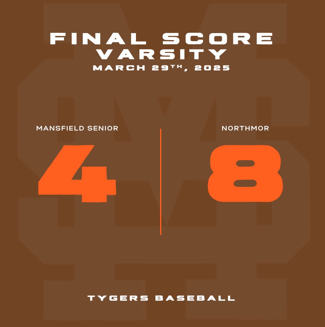 Tygers Split the Double Header today. Won the 1st game 7-4 against Lucas but lost the back end 8-4 to Northmor. Tygers finish the weekend 1-2. 

#GoTygers