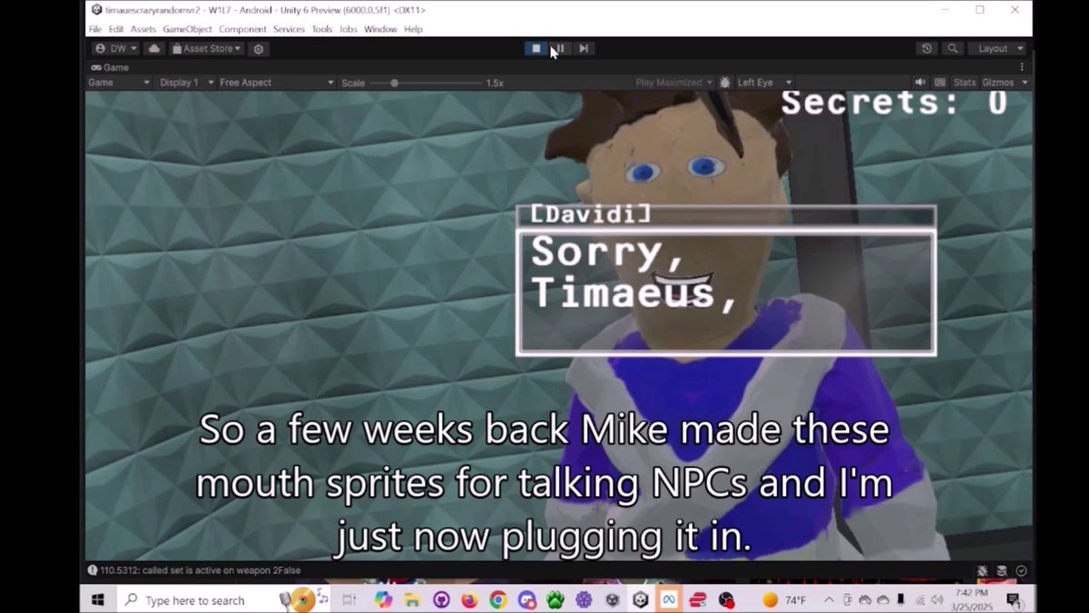 davididev's tweet image. Happy #screenshotsaturday fellow #indiedev peeps.  This week I was working in #godotengine making an editor and some #VR that was #madewithunity
youtube.com/watch?v=Bn0e3f…