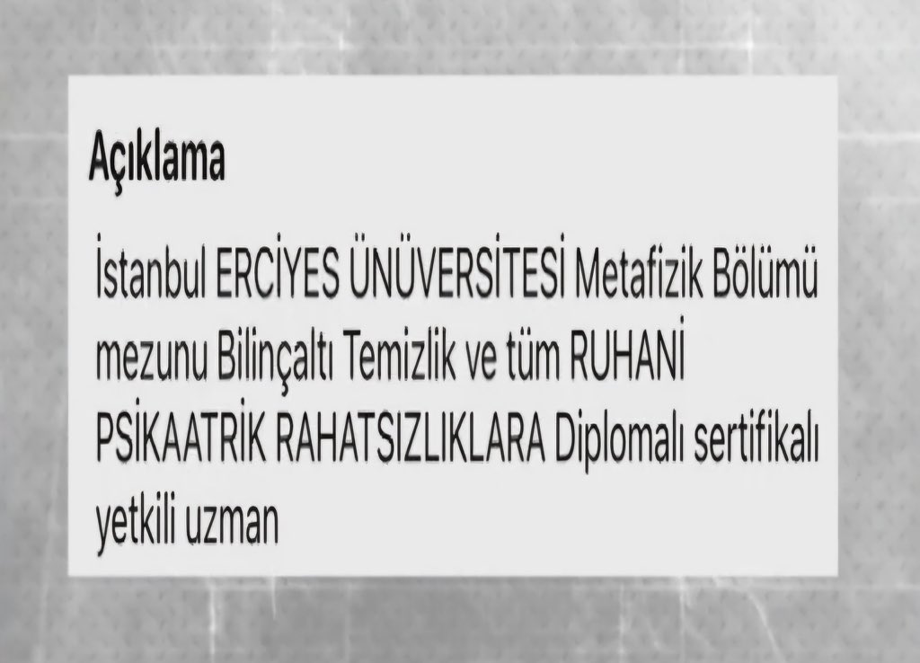 dilariremm's tweet photo. Benim artık yeni cv böyle üfürükçü olcam. Psikolog olarak yaşayamıyoruz mâlum… ben burdan devam her türlü şey üfürülür her sorun çözülür… https://t.co/RmWmkf96ua