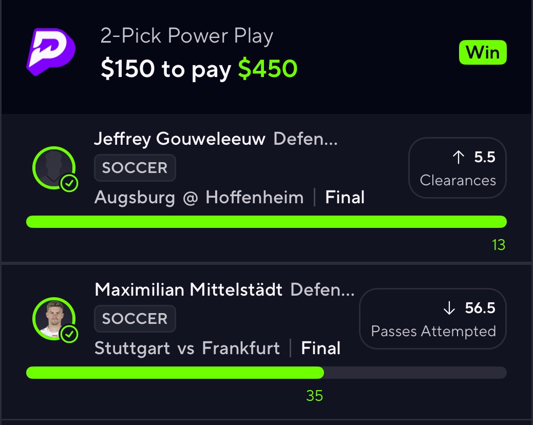 PotdPrizepicks's tweet image. Good start of the day on VIP💯

20 likes &amp;amp; I will post a 10x for NBA🏀

Emil Forsbeg Over Shots✅
Maximilian Over Passes✅
Jeffrey Over Clearence✅
Romano S Over Shots✅
Combos Saves Over🅿️
H Kane Over Shots❌