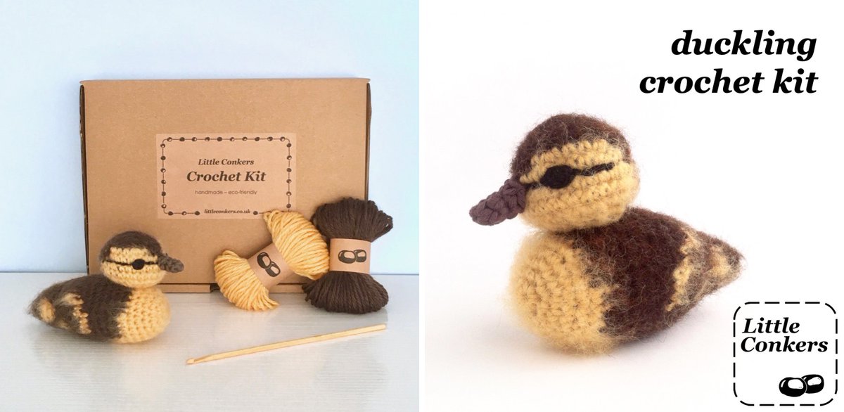 LittleConkers's tweet photo. Make your own fluffy duckling in gorgeous organically-farmed merino wool, with this kit that contains everything you need. https://t.co/Uvf1Q6lixL #SpringCrochet #EasterCrafts #EasterGifts #LittleConkers https://t.co/kPGPsngLGS