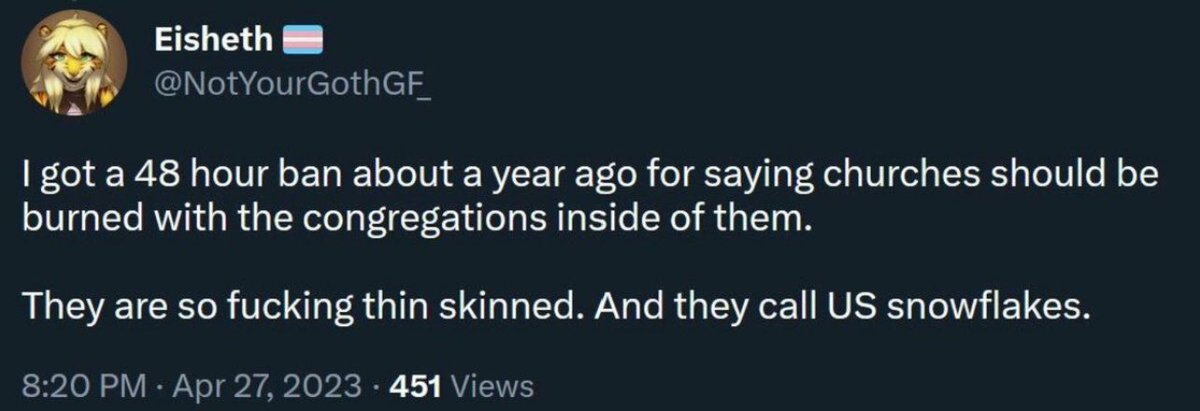 SparkysTech's tweet image. What was that about being thin skin @NotYourGothGF_