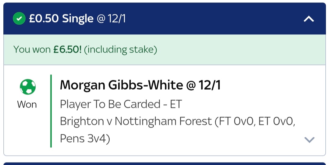 StuartH4746's tweet photo. @bet365help @PauloHill16 Sky bet paid out 😃👍 https://t.co/IPqIarty0Q