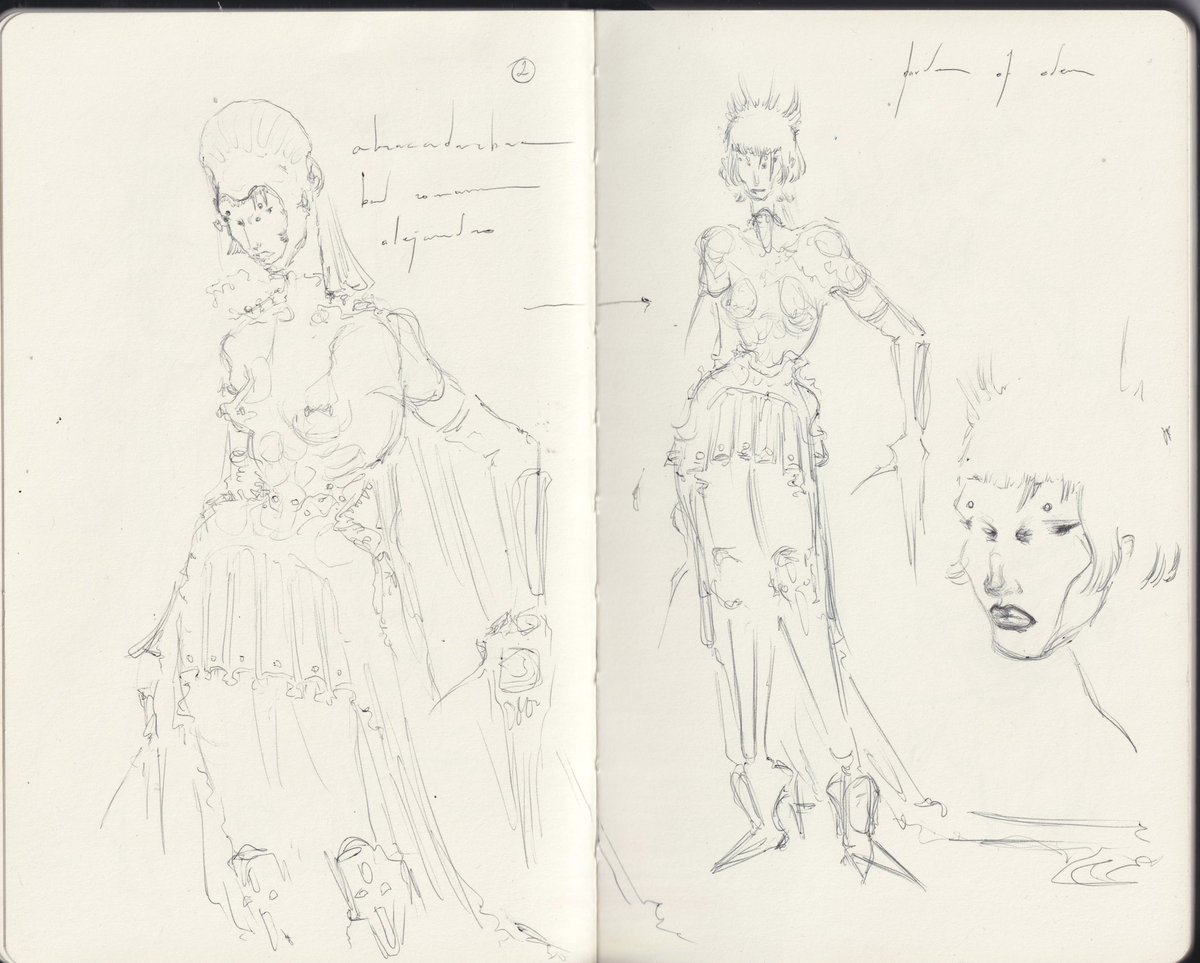 amirthesavior's tweet photo. my first sketches of mayhem inspired outfits for gaga’s the mayhem ball tour https://t.co/qHKxgNjtBN
