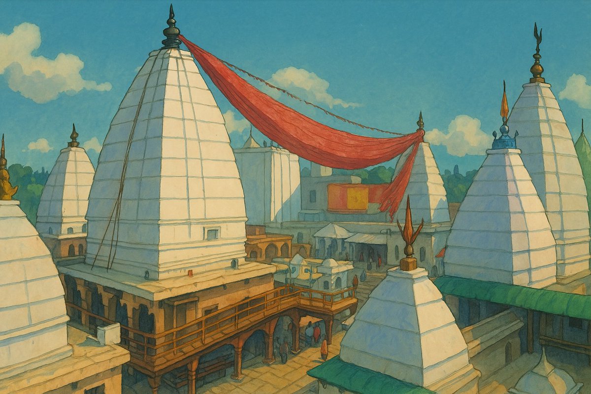 BaidhyanathOrg's tweet photo. Baidhyanath Dham, but in a Ghibli dream!
Witness the divine beauty of Baba Baidyanath Temple reimagined in a Studio Ghibli-inspired illustration. 

#BaidhyanathDham #ghiblistyle  #DivineVibes #indianculture #India #Follow #TrendingNow #explore #Travel #Ghibli #CommentYourThoughts https://t.co/e1iD1pu181