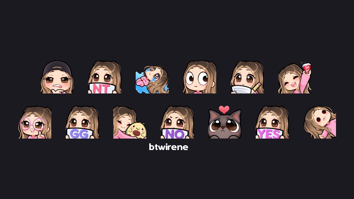 New emotes made by my lovely friend <a href="/btwirene/">irene</a> ✨