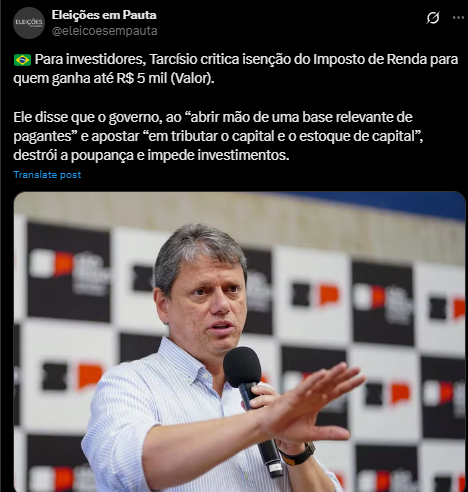 taxar vigilantes e motoristas para que o Felipe Neto e a Daniela Mercury não precisem pagar imposto de renda