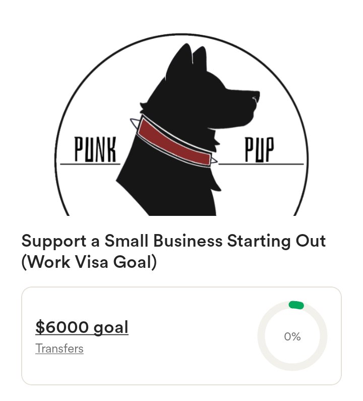 PunkPupThePound's tweet photo. GoFundMe Page! 
.
.
The Netherlands has a work visa for small businesses &amp; I would like to try &amp; get accepted, one of the requirements is having €4,500 to invest in the business. I will be of course adding my own money to this investment but I'll need help! Thank you https://t.co/fmypxnb5Ej