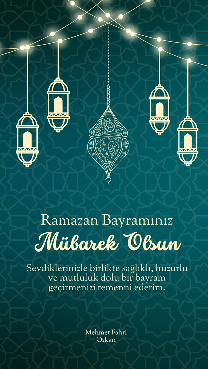 📌Ramazan Bayramınız Mübarek Olsun.

🔴Sevdikleriniz ile birlikte sağlıklı, huzurlu ve mutluluk dolu  bir bayram geçirmenizi temenni ederim.

#RamazanBayramı
