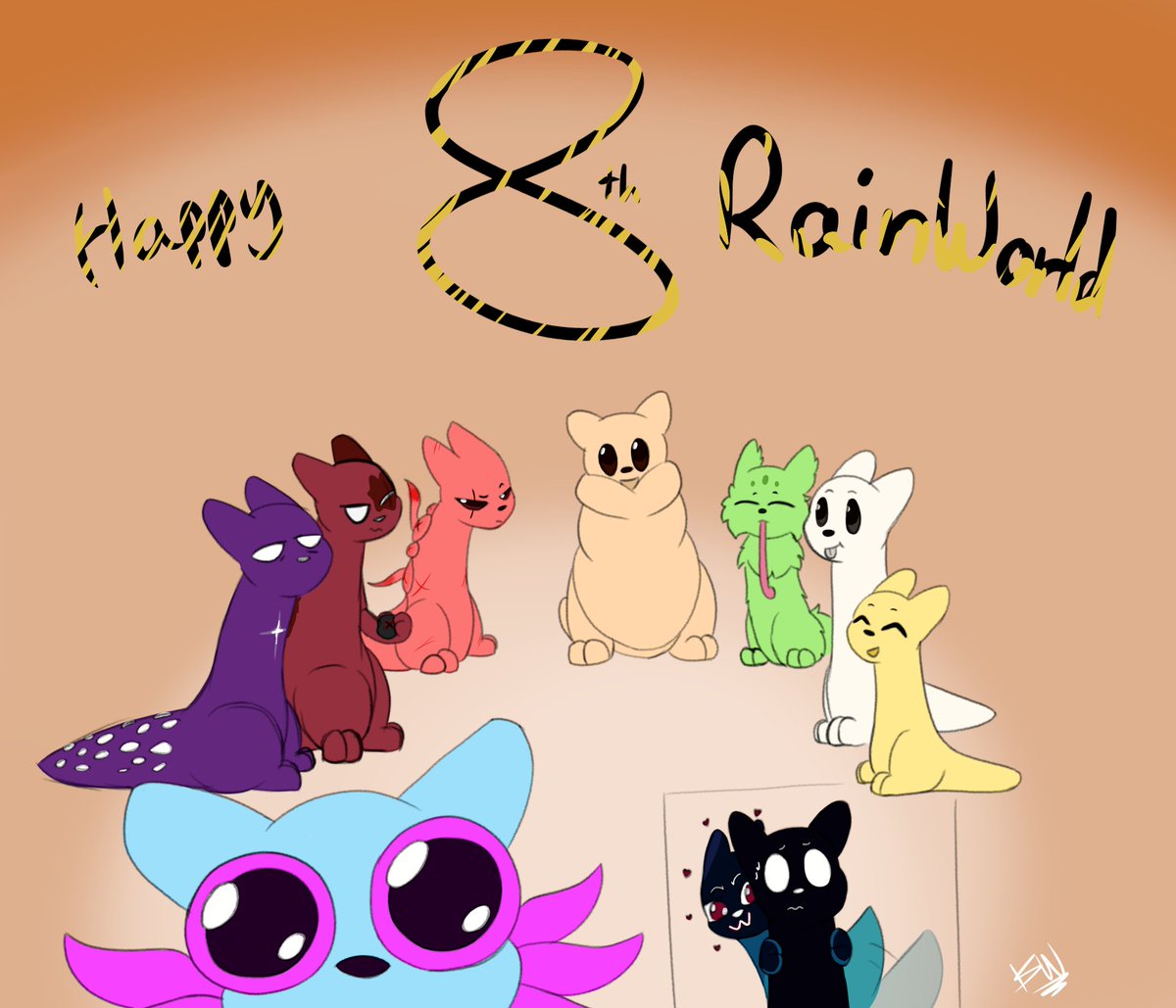 Day 28+29:
Rain World 8th anniversary + The Watcher
#Rainworld #RWArtMonth