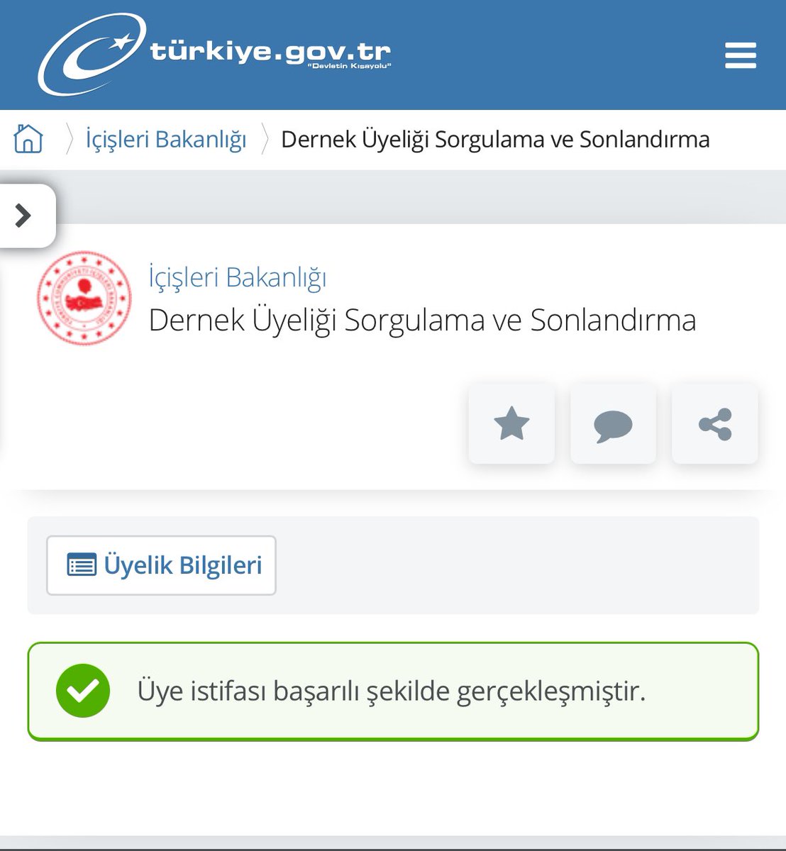 üyeliğimi sonlandırdım.
#PsikologlaraBayramYok
