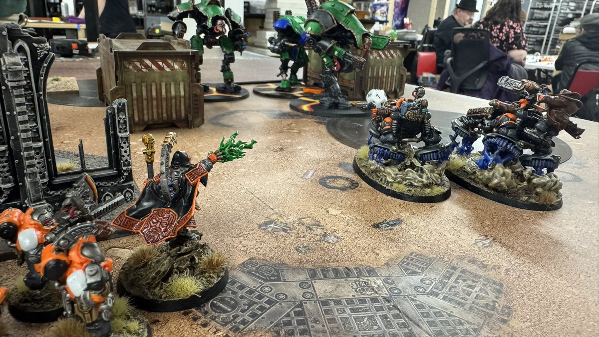 Key2TheFence's tweet photo. Joined an escalation league. 
Couple of action shots. 

#LeaguesofVotann #WarhammerCommunity
#Warhammer40K https://t.co/XfUL0FdmhL