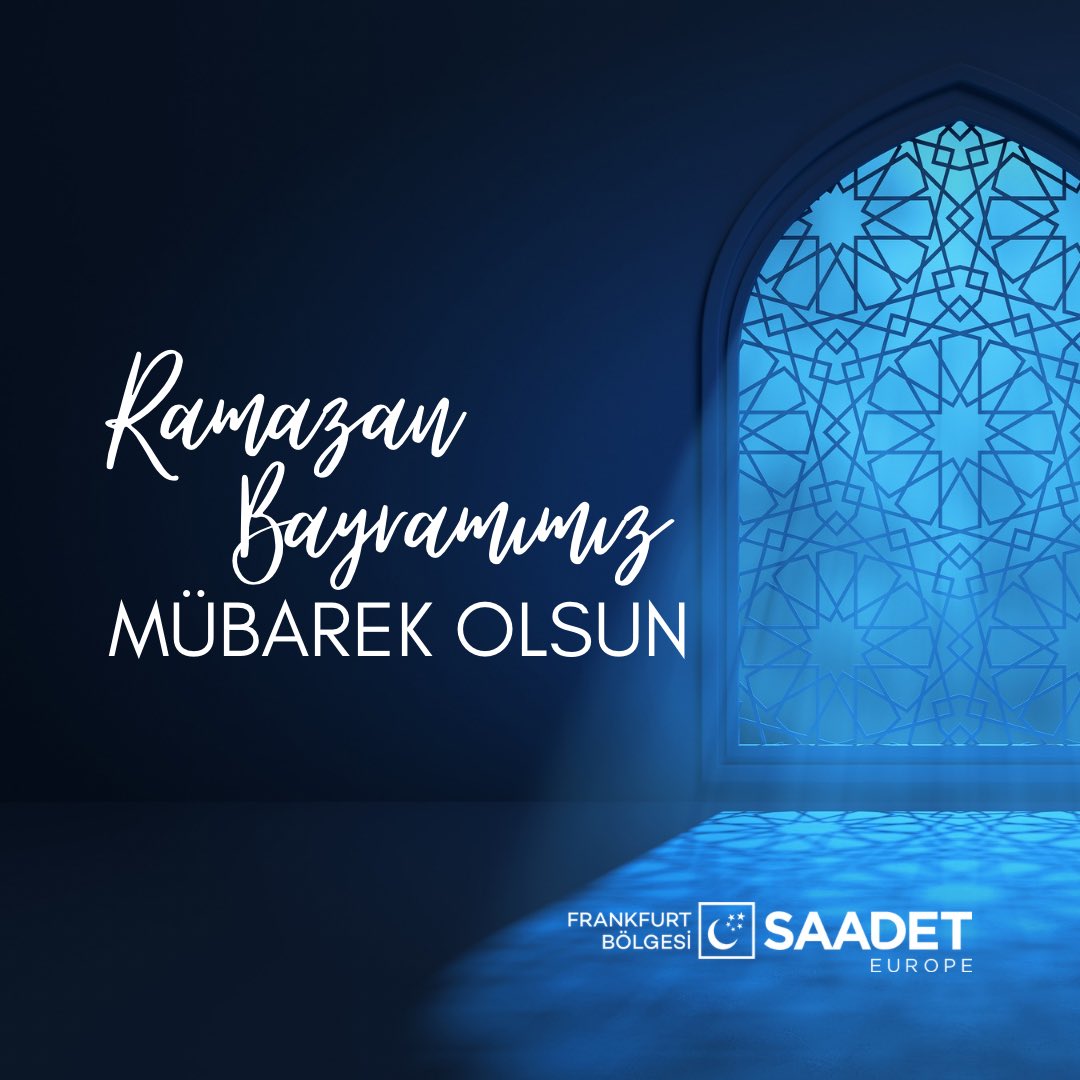 SaadetFrankfurt's tweet photo. Ramazan Bayramımız Mübarek Olsun
•••
#HayırlıBayramlar #milligörüş #almanya #hessen #frankfurt #hanau #offenbach #dietzenbach #giessen #wetzlar #limburg #wiesbaden #lollar #aschaffenburg https://t.co/WFKt7A0WMU