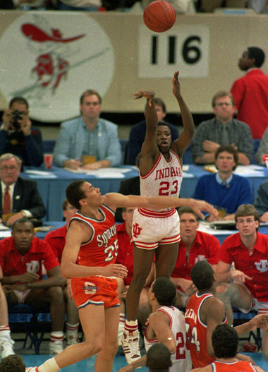Mar 30, 1987: Indiana defeated Syracuse 74-73 to win the NCAA Men's Basketball Championship. #80s Keith Smart hit game-winner.