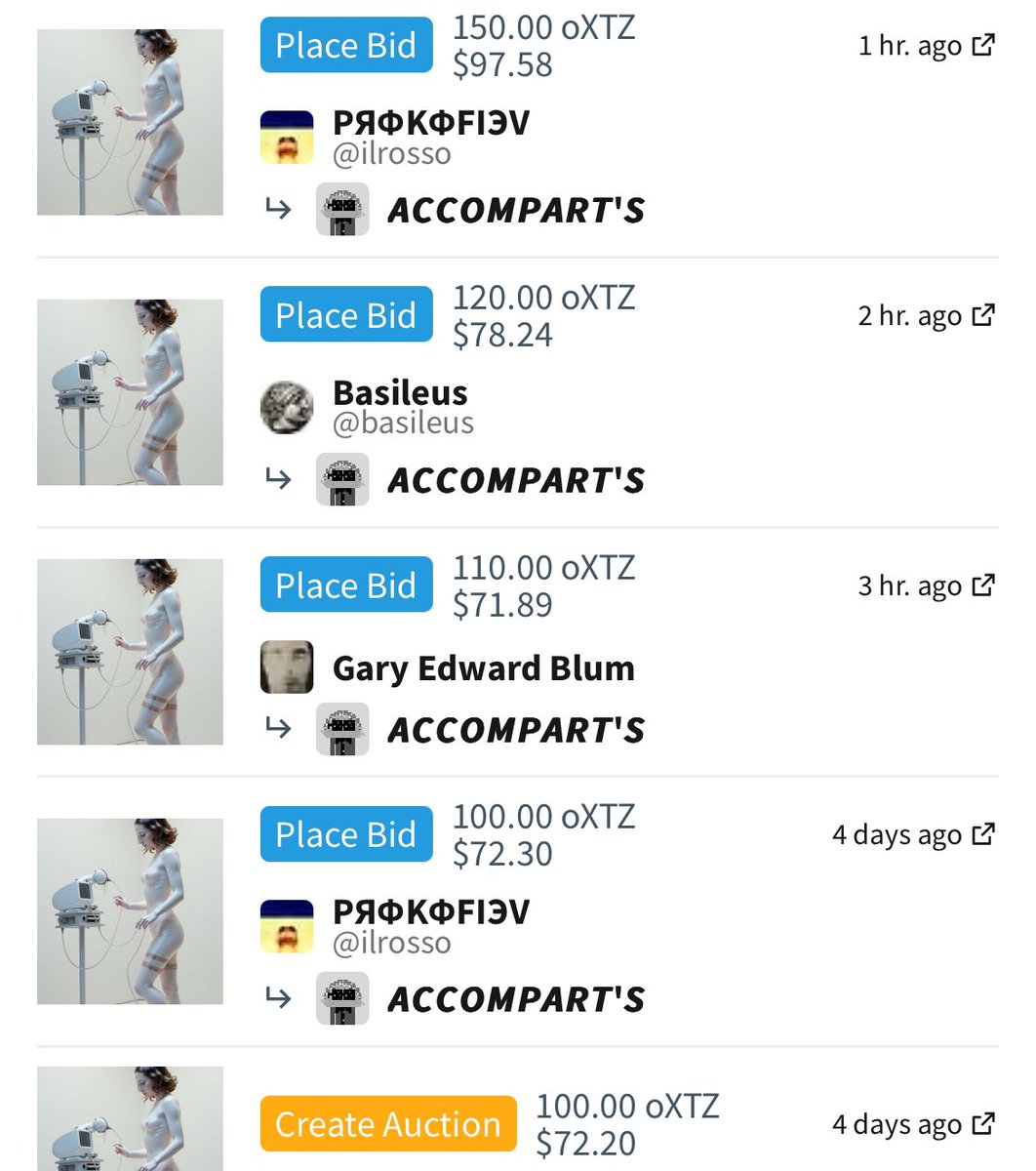 ● 3 𝘮𝘰𝘳𝘦 𝘣𝘪𝘥𝘴 𝘩𝘢𝘷𝘦 𝘫𝘰𝘪𝘯𝘦𝘥 𝘵𝘩𝘦 𝘢𝘶𝘤𝘵𝘪𝘰𝘯 𝘣𝘺
<a href="/GaryEdwardBlum/">GARY EDWARD BLUM</a> <a href="/basileus_eth/">Basileus 🕊️</a> 
<a href="/SergeStrat/">PЯФKФFIЭV</a> 

Huge thanx 💥 that’s some serious love for ‘𝘶𝘯-𝘣𝘦𝘪𝘯𝘨’… 

𝘤𝘶𝘳𝘳𝘦𝘯𝘵𝘭𝘺 150 𝘵𝘦𝘻𝘰𝘴 𝘸𝘪𝘵𝘩 2 𝘥𝘢𝘺𝘴 𝘰𝘳 𝘴𝘰 𝘵𝘰 𝘨𝘰
↡ ↡ ↡ ↡ ↡ ↡ ↡ ↡