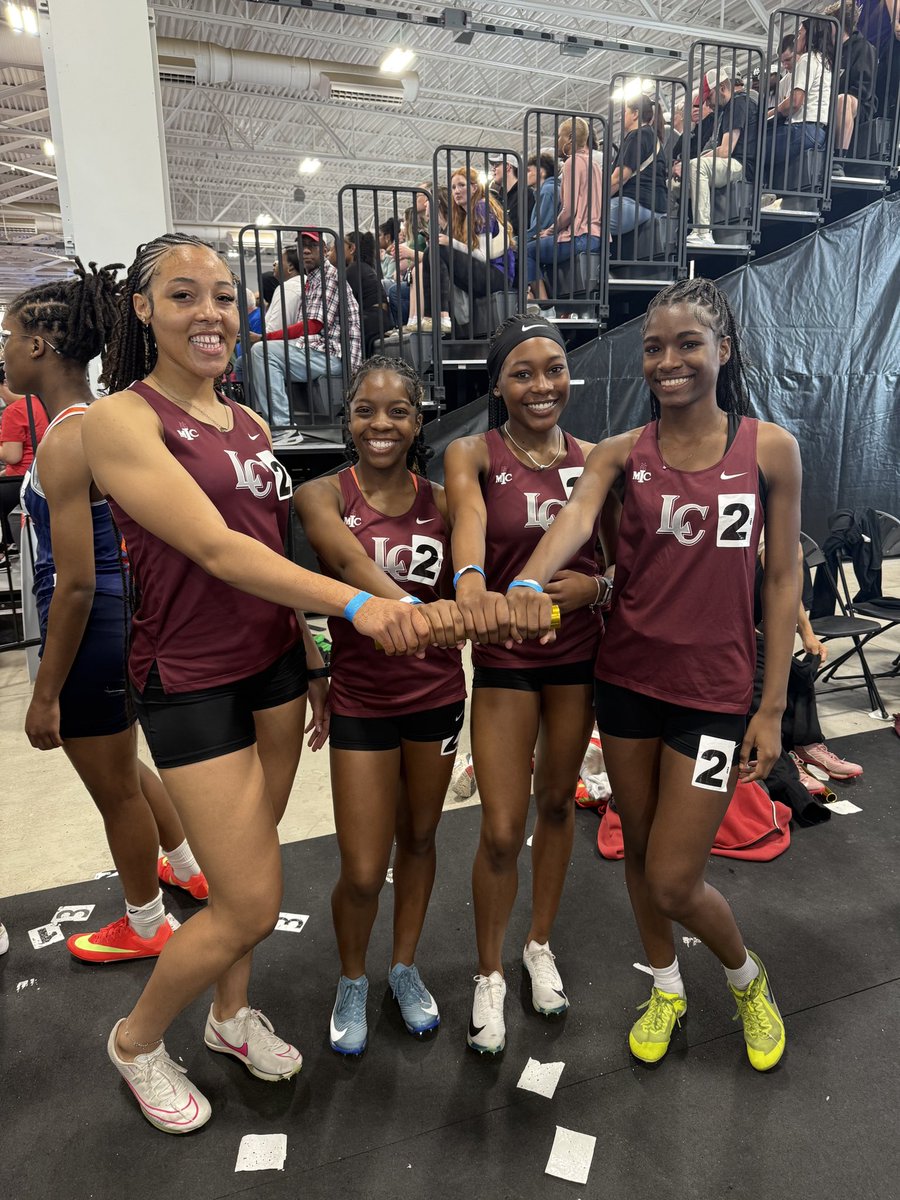 Your LC Girls Track and Field 4x200 relay today at Indoor State!! Great run today ladies!!