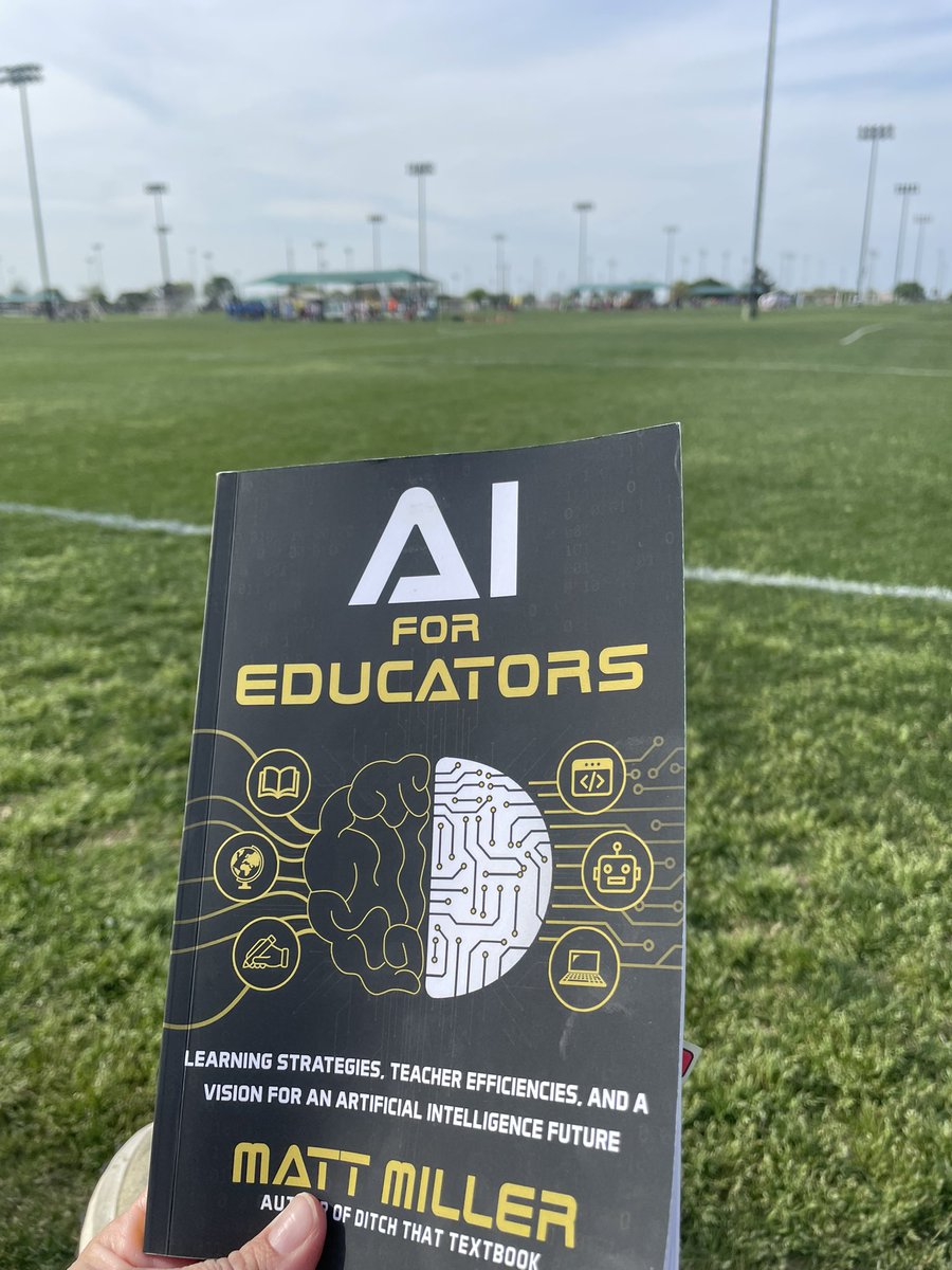 What do you do between your daughter’s soccer games? ⚽️ You level up your AI knowledge with <a href="/jmattmiller/">Matt Miller 🗑️</a> ! 📖 “every system is perfectly designed to get the results it gets” -W.Edwards Deming 
<a href="/TechECISD/">ECISD Digital Learning</a>  <a href="/ECISDblendED2/">ECISD Blended Learning 🍁🍂🧡🖤🧡🖤</a> #goAjax⚽️🥅