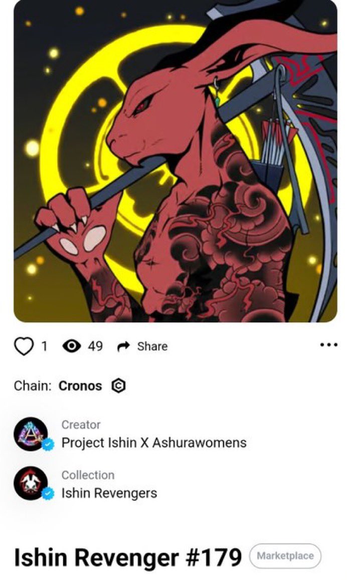 MCOWOLF101's tweet photo. 🎁🔥 WIN ISHIN REVENGER #179! 🔥🎁

🚨 72-HOUR CHALLENGE! 🚨

Attention, #EricArmy! 💪 It’s time to bring the heat and show CoinMarketCap DEXScan what we’re all about. Let’s make $ERIC trend while YOU have a chance to win big!

🔗 Your mission: https://t.co/QHH7wDIcnT

🔥 Here’s how to win:
✅ Step 1: Sign in & UPVOTE $ERIC on CoinMarketCap.
📸 Step 2: Take a screenshot of your upvote.
🏷️ Step 3: Tag 3 friends who are ready to join the #EricArmy.
🎁 What’s up for grabs?
We’re giving away Ishin Revenger #179 from @Project_Ishin, one of the hottest NFTs on the block! 🚀 Inspired by the boss @Kris and his leadership with $CRO, we’re running this epic challenge to boost $ERIC and celebrate one of the most promising NFT communities out there.
🙏 Show some extra love: While you’re there, it would be amazing if you could also drop an upvote for $Kris as a big thank-you for inspiring us to take this initiative! Let’s support those who inspire greatness.
⏰ Don’t wait—72 hours only!
This is your chance to win BIG and help the #EricArmy dominate CoinMarketCap. Let’s get $ERIC trending and secure our spot at the top!

🔥 The time is now. Let’s make it happen! Like, share, and lock in your entry today!