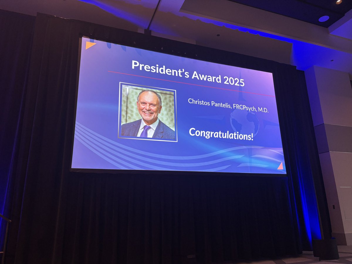 Celso Arango (@caldirector) on Twitter photo Christos Pantelis receives the 2025 SIRS Presidential Award. Well deserved Chris! <a href="/SIRSGlobal/">Schizophrenia International Research Society</a> <a href="/ChristosPantel2/">Christos Pantelis</a> #SIRS2025 Christos Pantelis receives the 2025 SIRS Presidential Award. Well deserved Chris! <a href="/SIRSGlobal/">Schizophrenia International Research Society</a> <a href="/ChristosPantel2/">Christos Pantelis</a> #SIRS2025