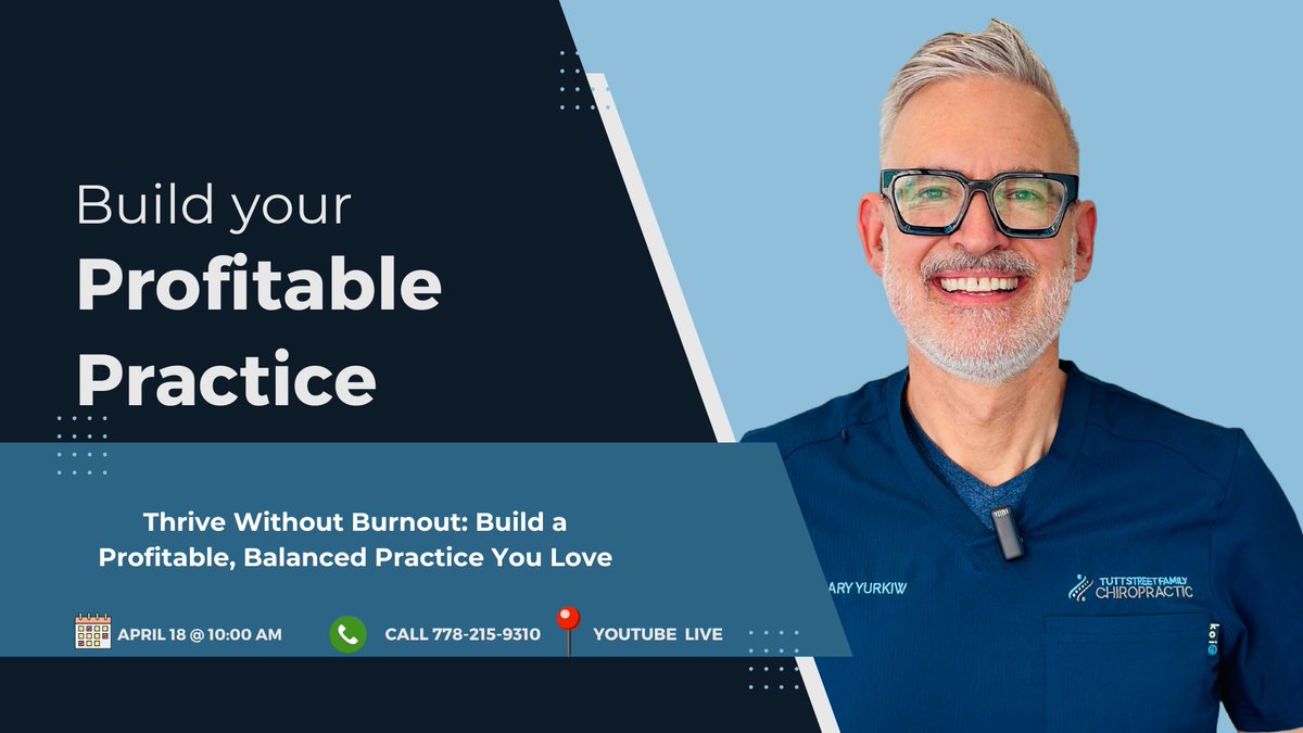 drcaryyurkiw's tweet image. 🌟 Health Pros, This One’s for You! 🌟
Feeling stretched too thin in your practice? Burnout creeping in?

🔗 Reserve your seat here:
👉 eventbrite.ca/e/thrive-witho… 

#ThriveWithoutBurnout #ProfitablePractice #HealthProWebinar #ClinicGrowth #TrueNorthExperts