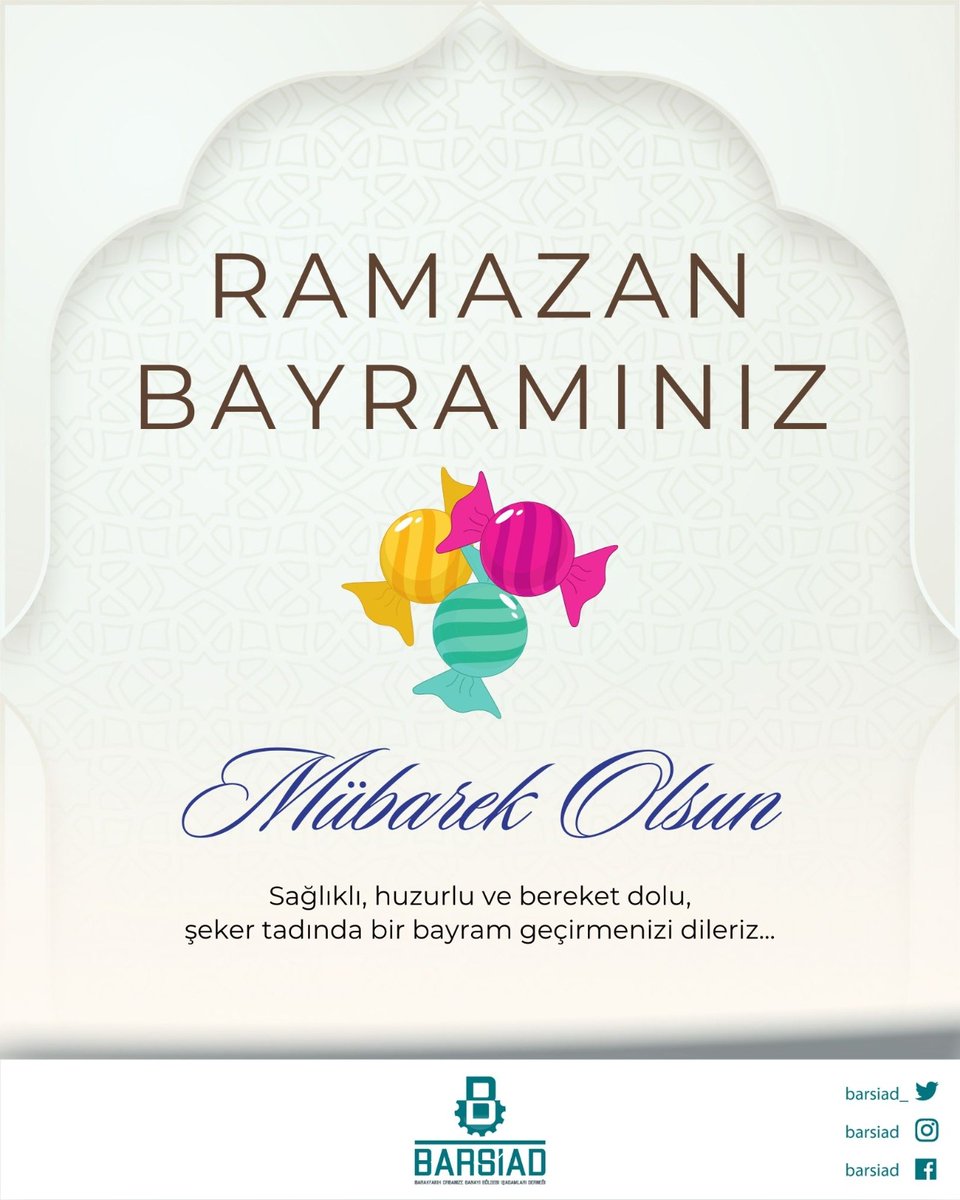 Ramazan Bayramı’nın ülkemize, ve tüm İslam âlemine sağlık, huzur ve bereket getirmesini temenni ediyor; üyelerimizin ve vatadaşlarımızın  bayramını en içten dileklerimizle kutluyoruz.
