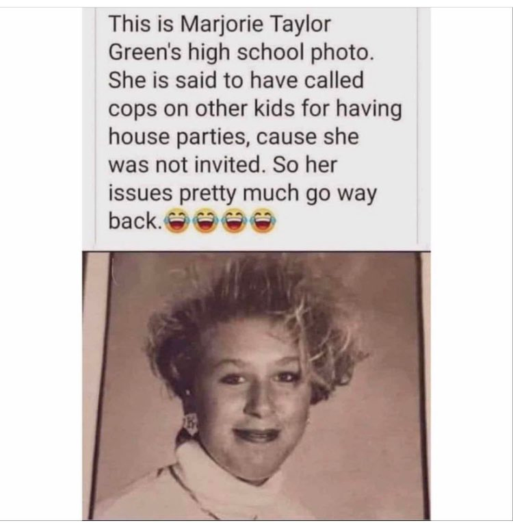 Marjorie Taylor Greene said she broke hearts back in the day. 🤮